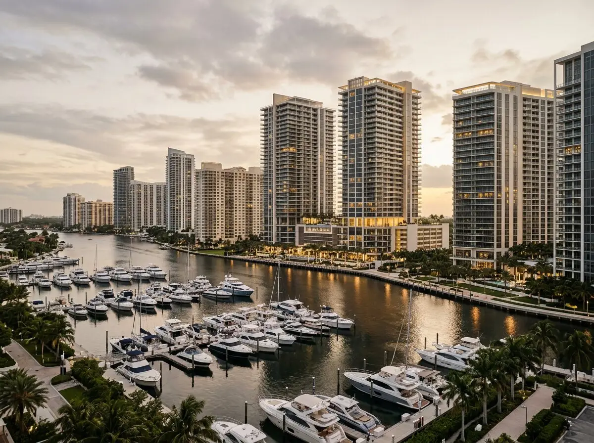 Waterfront residences on the Intracoastal in South Florida